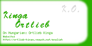 kinga ortlieb business card